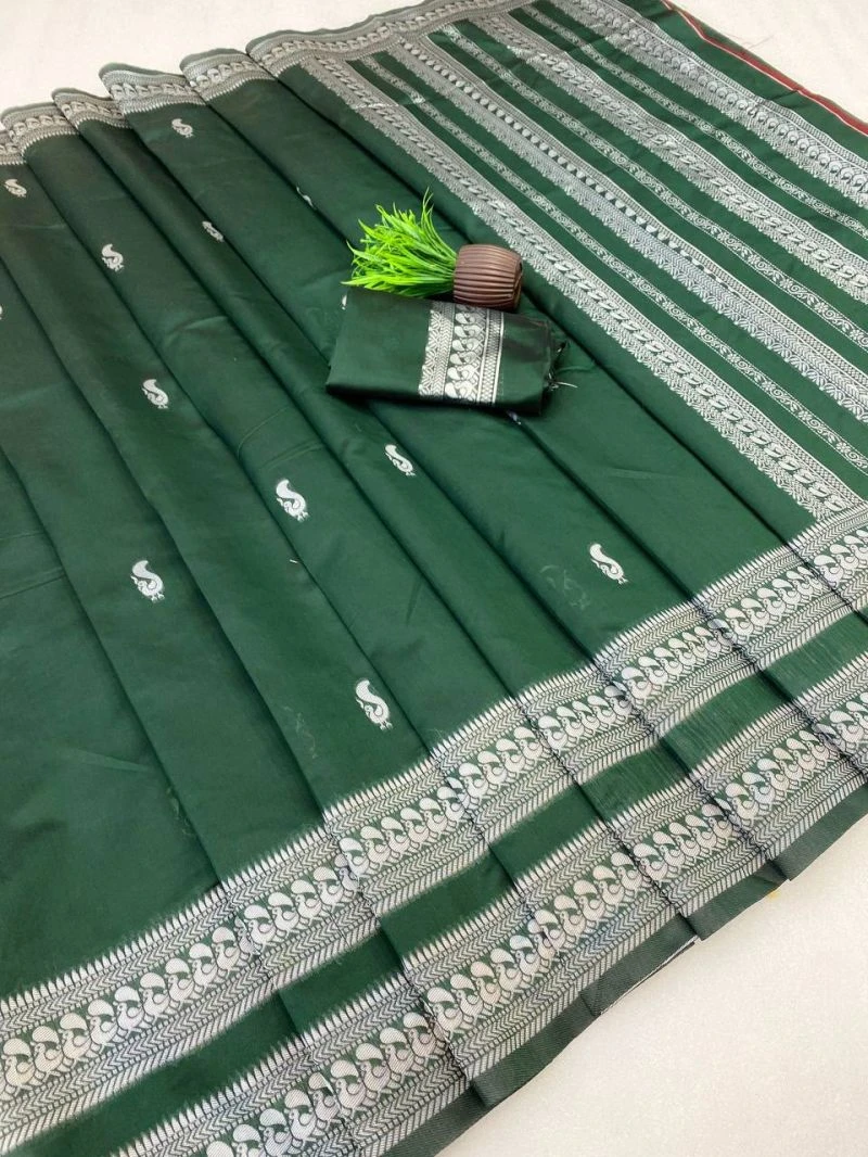 Aab Palak Art Silk Jacquard Border Saree Collection 5
