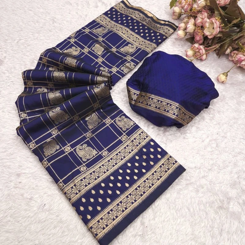 Aab Zarkhan Vol 1 Silk Zari Weaving Butti Work Saree Collection 1