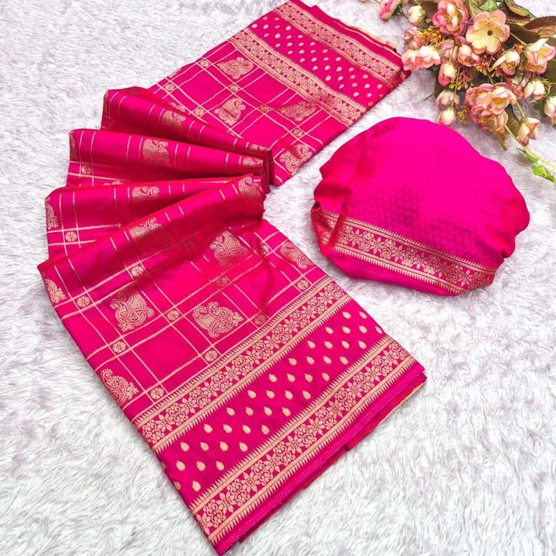 Aab Zarkhan Vol 1 Silk Zari Weaving Butti Work Saree Collection 10