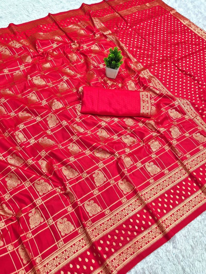Aab Zarkhan Vol 1 Silk Zari Weaving Butti Work Saree Collection 3
