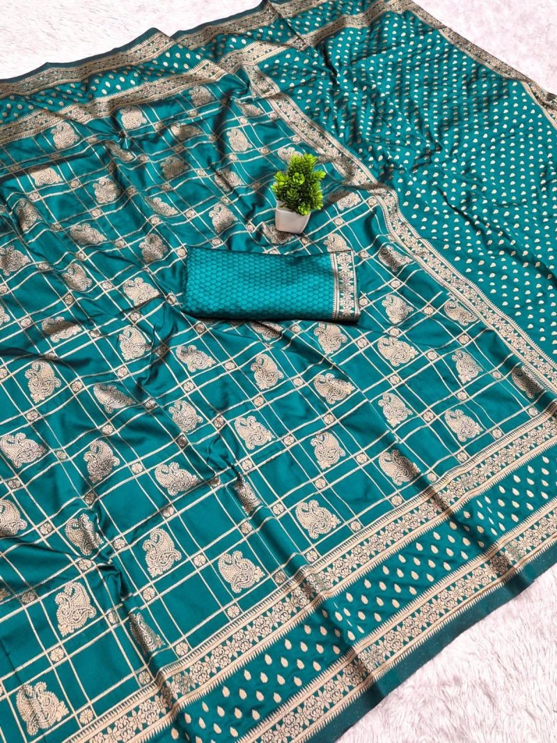 Aab Zarkhan Vol 1 Silk Zari Weaving Butti Work Saree Collection 4