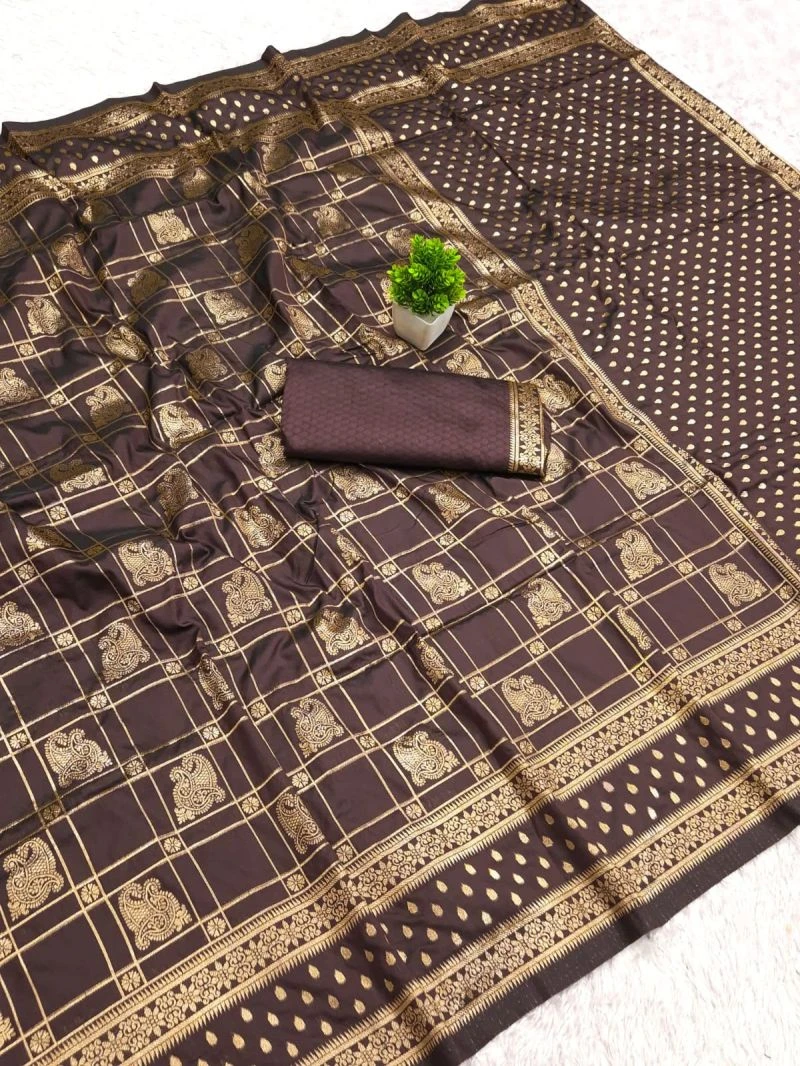Aab Zarkhan Vol 1 Silk Zari Weaving Butti Work Saree Collection 5