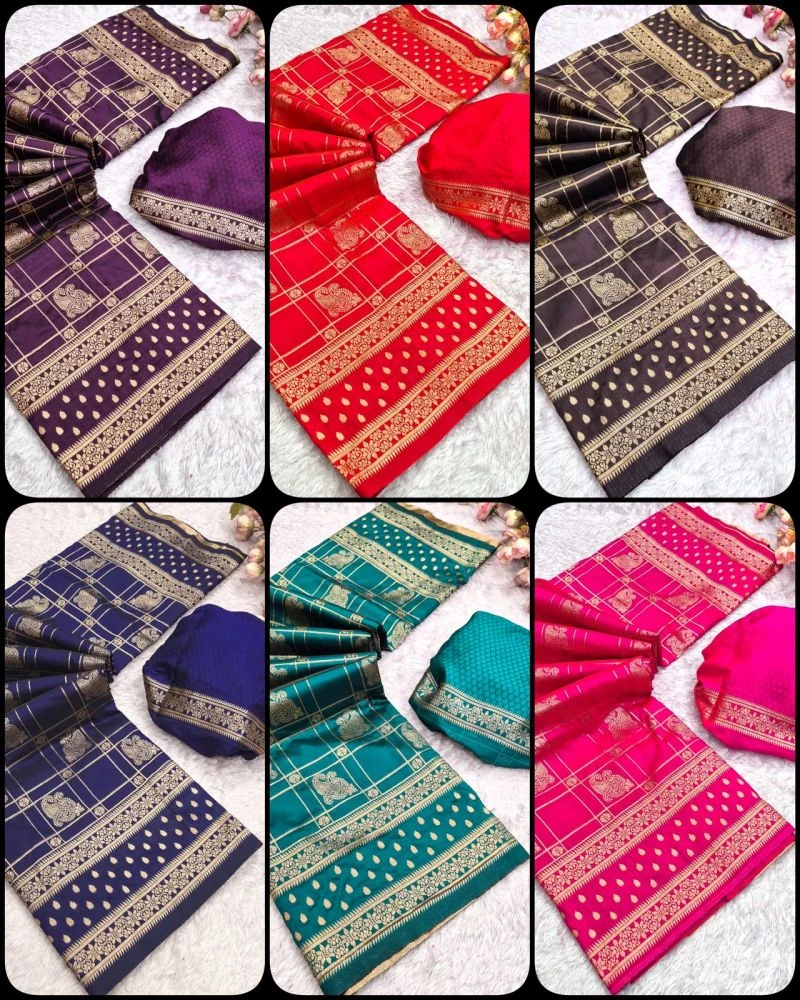 Aab Zarkhan Vol 1 Silk Zari Weaving Butti Work Saree Collection 6