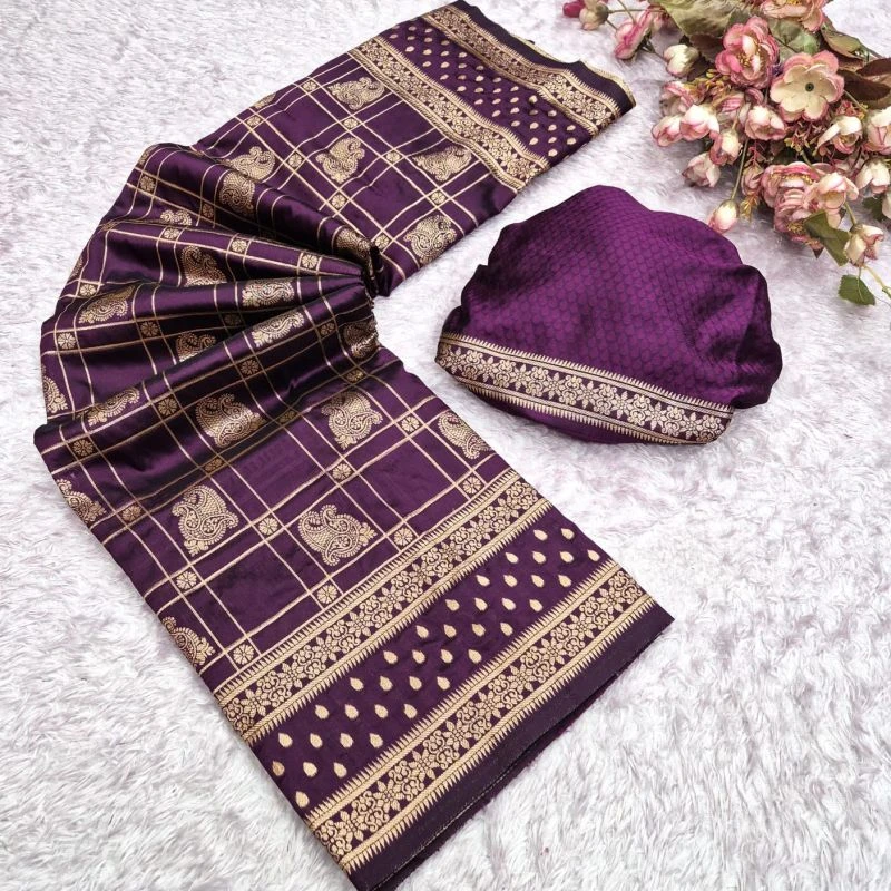 Aab Zarkhan Vol 1 Silk Zari Weaving Butti Work Saree Collection 8