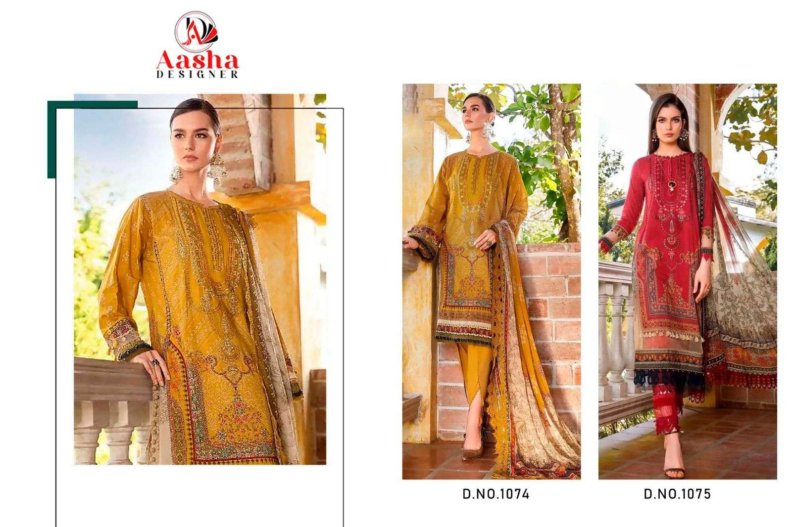 Aasha Designer Design No - 1074-1075 4