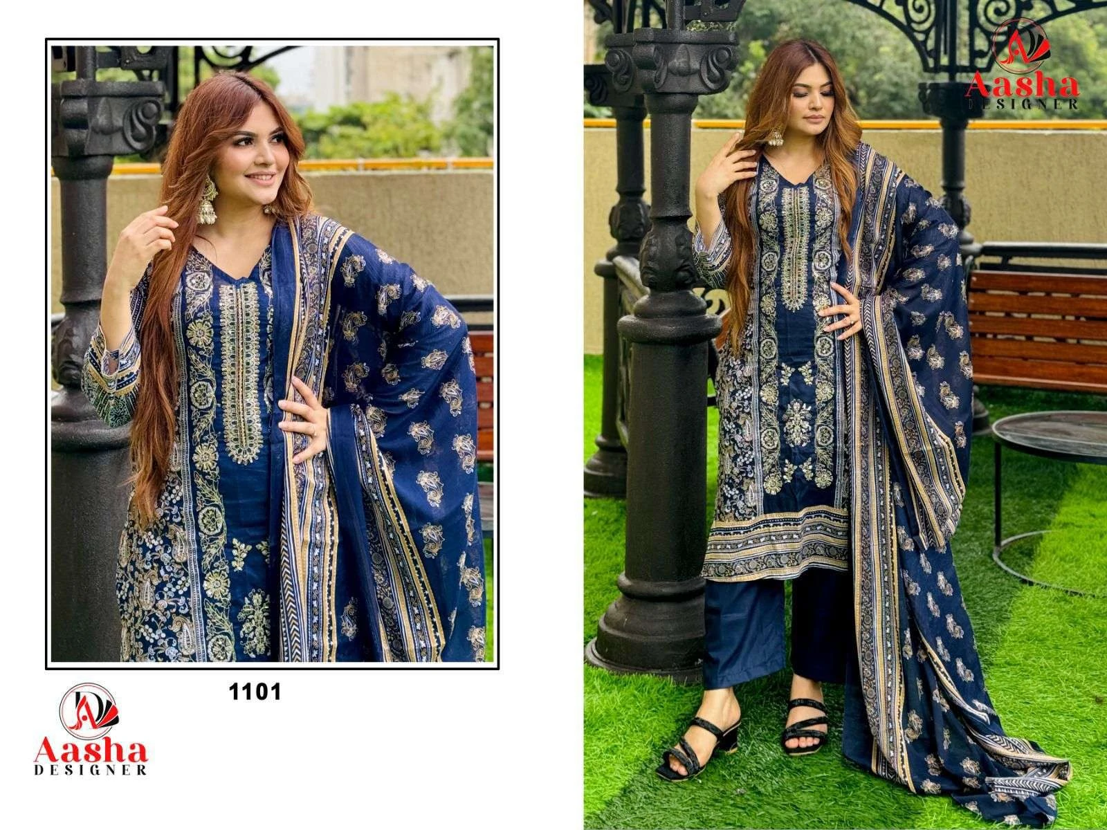 Aasha Designer Design No - 1101 2