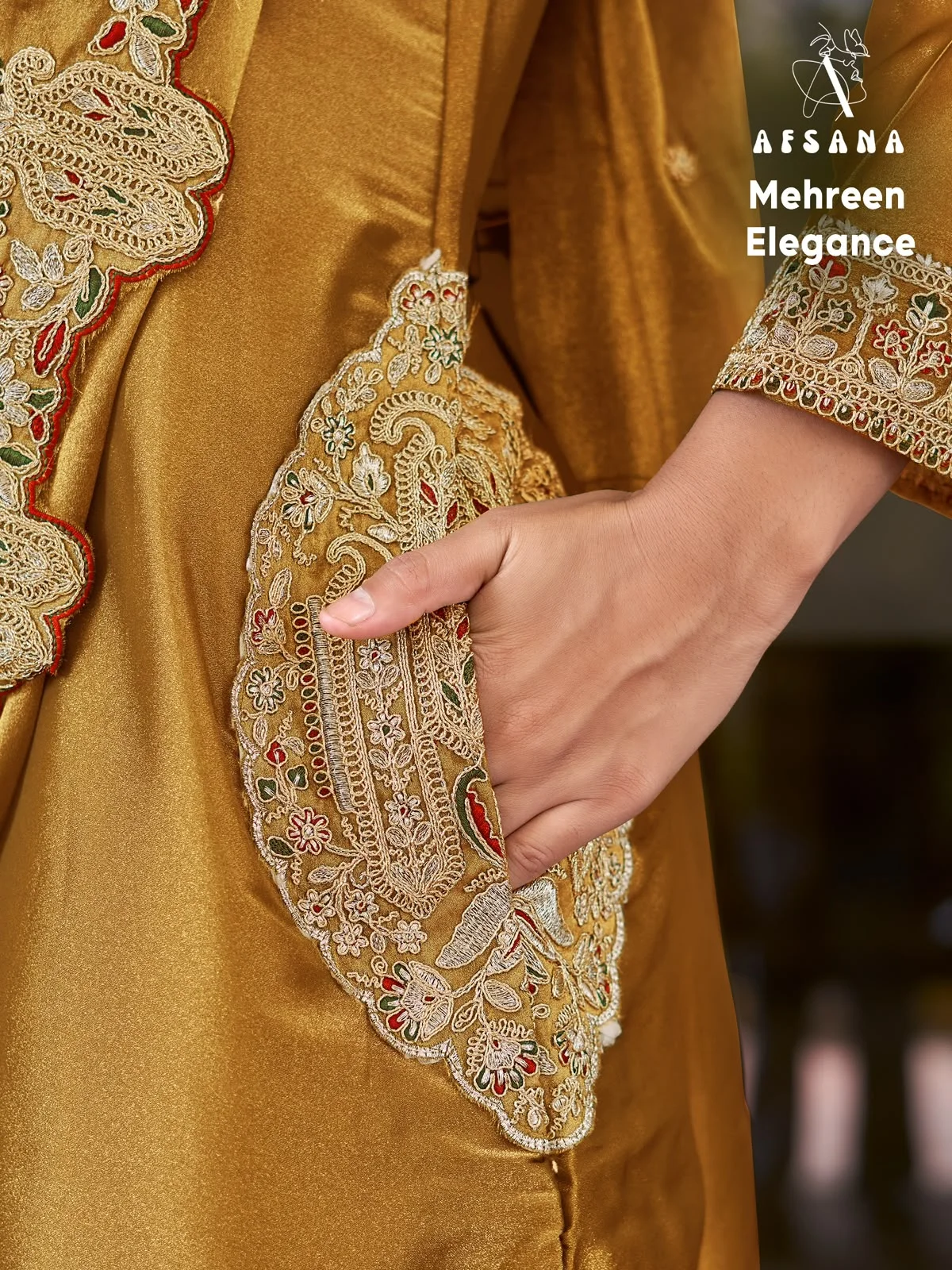 Afsana Mehreen Chinon Embroidered Readymade Collection 9