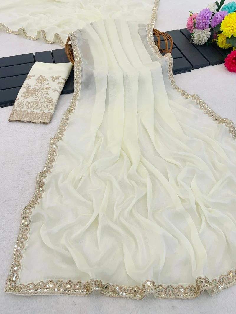 Ahalya Kf Vol 1 Rangoli Chiffon Aesthetic Zari Work Saree 2
