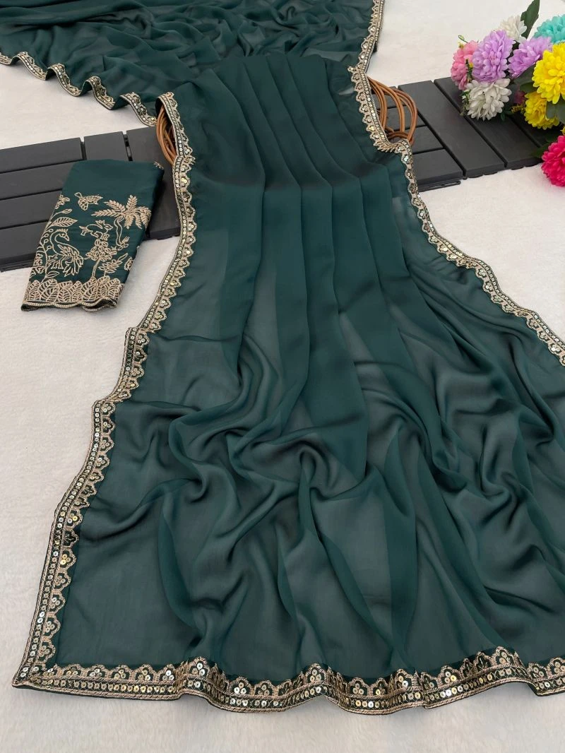 Ahalya Kf Vol 1 Rangoli Chiffon Aesthetic Zari Work Saree 8