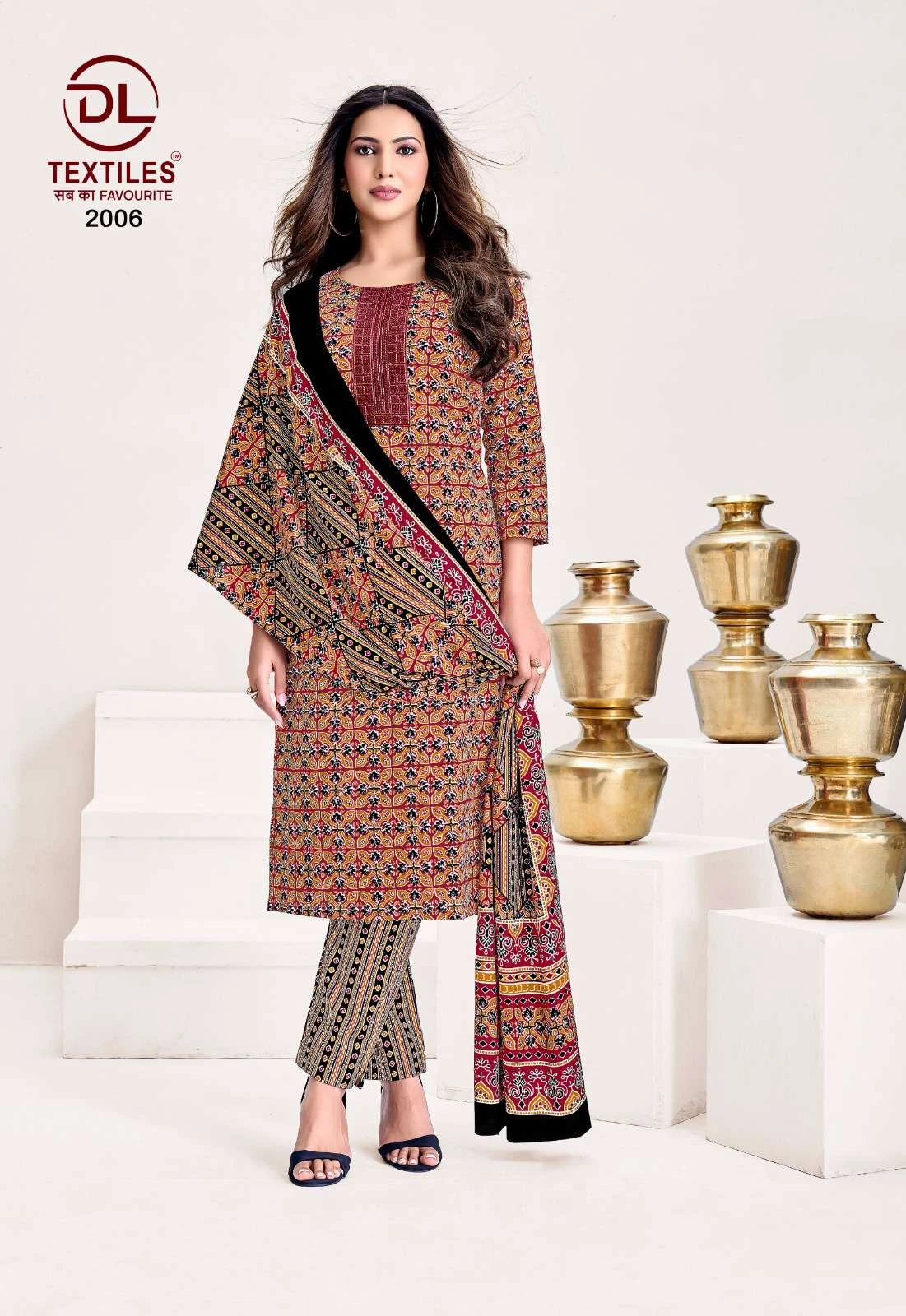Ajrakh Vol 2 Ready Made Cotton Suit - Readymade Dress 5