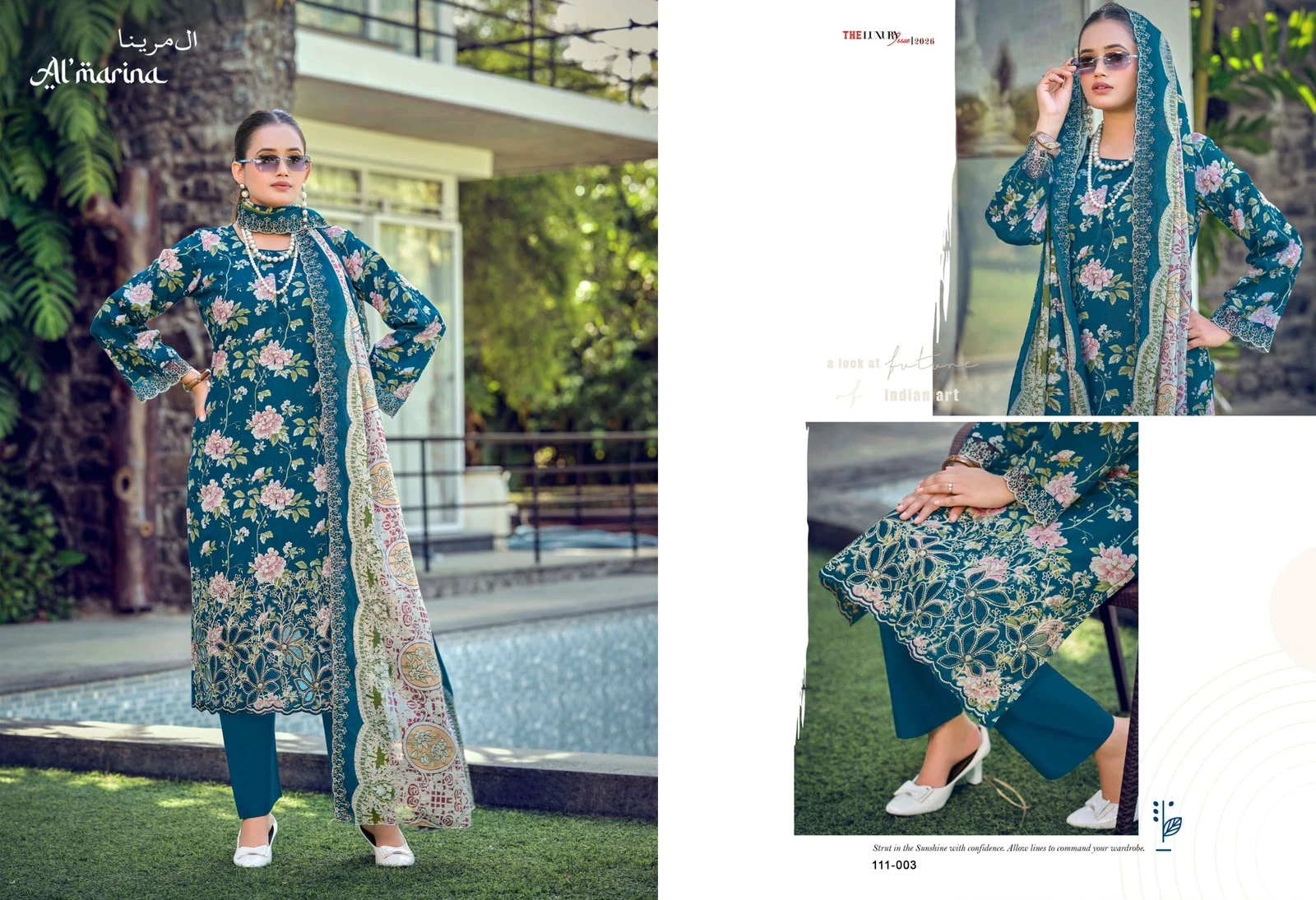 Almarina Nadiya Pure Lawn Cotton Suits With Emroidery Work 2