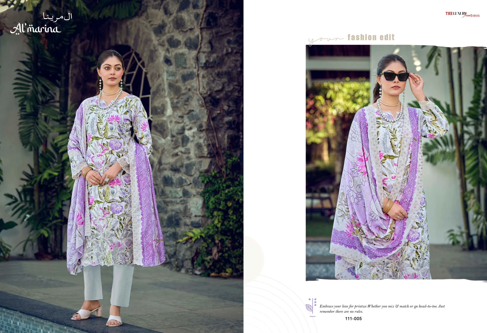 Almarina Nadiya Pure Lawn Cotton Suits With Emroidery Work 7