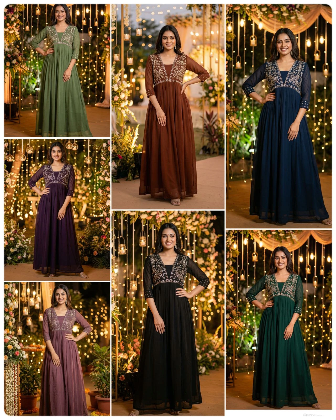 Amayra Ready To Wear Heavy Georgette Gown With Embroidery And Hand Work 6