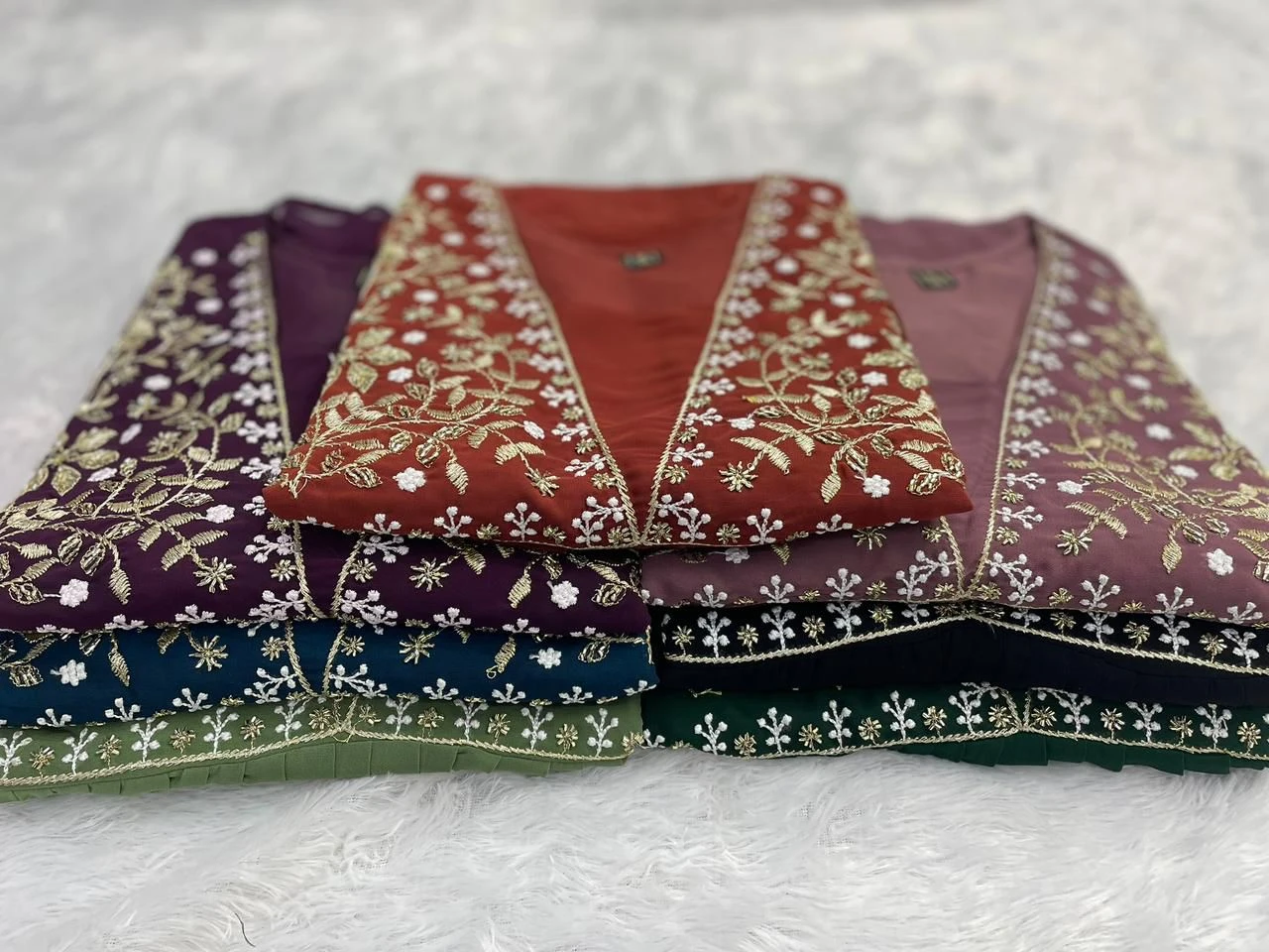 Amayra Ready To Wear Heavy Georgette Gown With Embroidery And Hand Work 8