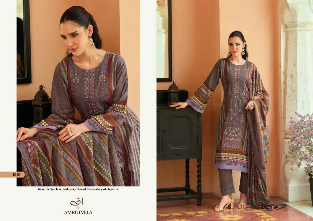 Amrutvela Abu Saeed Cotton Salwar Suit Catalog 6 Pcs 13