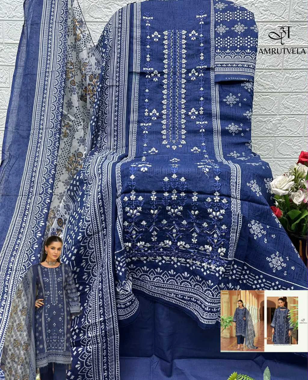 Amrutvela Abu Saeed Cotton Salwar Suit Catalog 6 Pcs 14