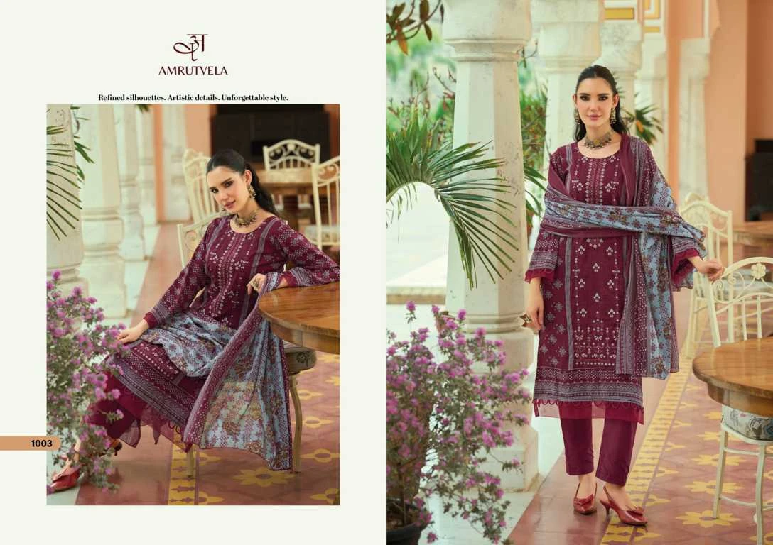 Amrutvela Abu Saeed Cotton Salwar Suit Catalog 6 Pcs 18