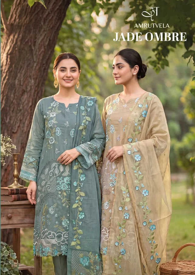 Amrutvela Jade Ombre Cotton Salwar Suit Catalog 6 Pcs 4