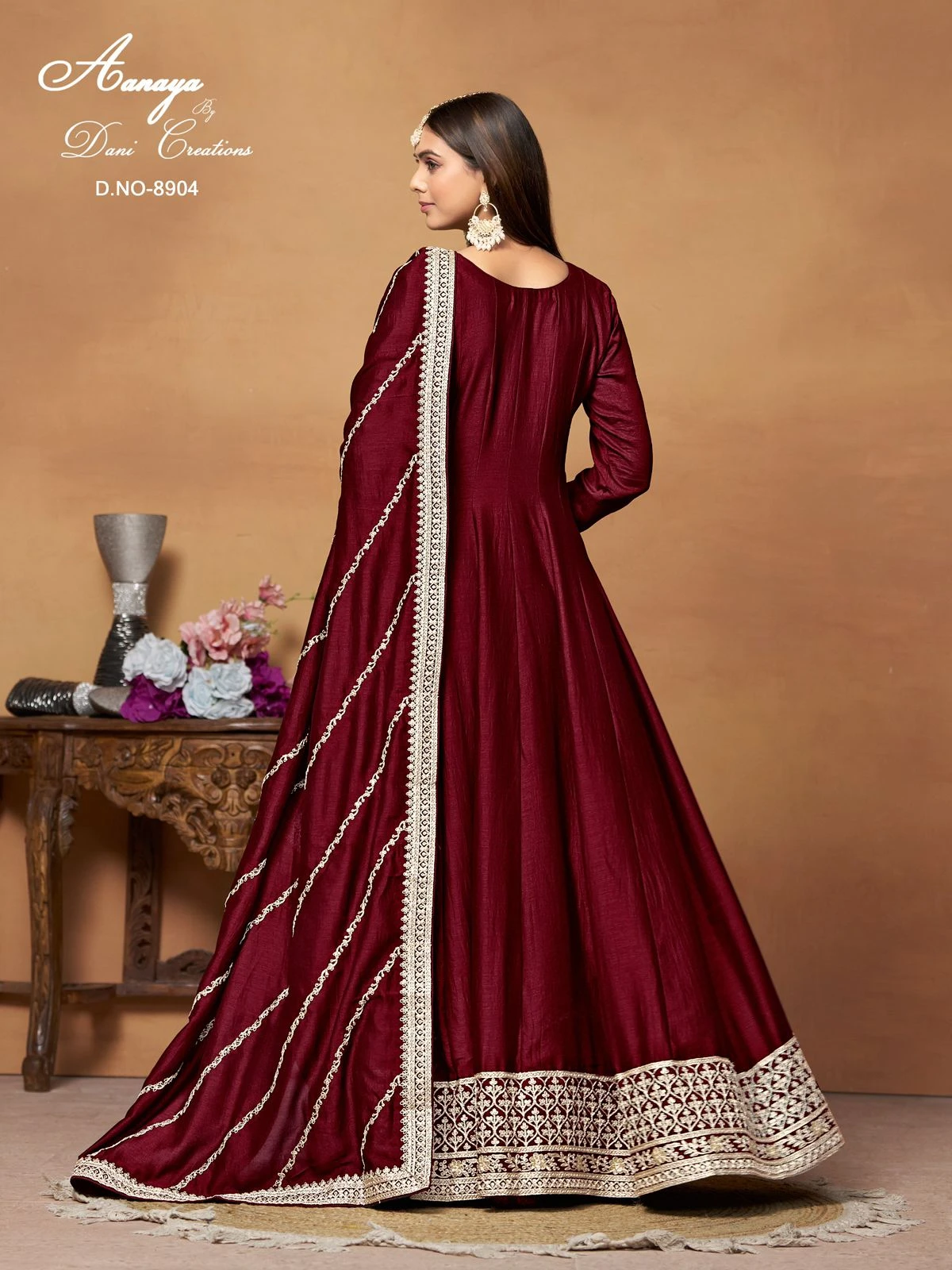 Art Silk Long Anrkali Suits Wholesale Collection 6
