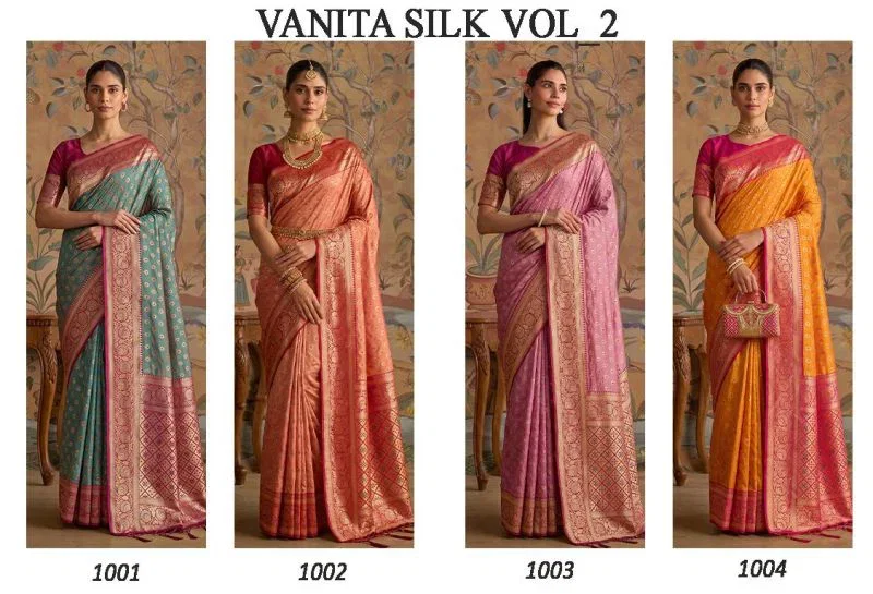Ast Vanita Silk Vol 2 Silk Zari Weaving Saree Collection 6