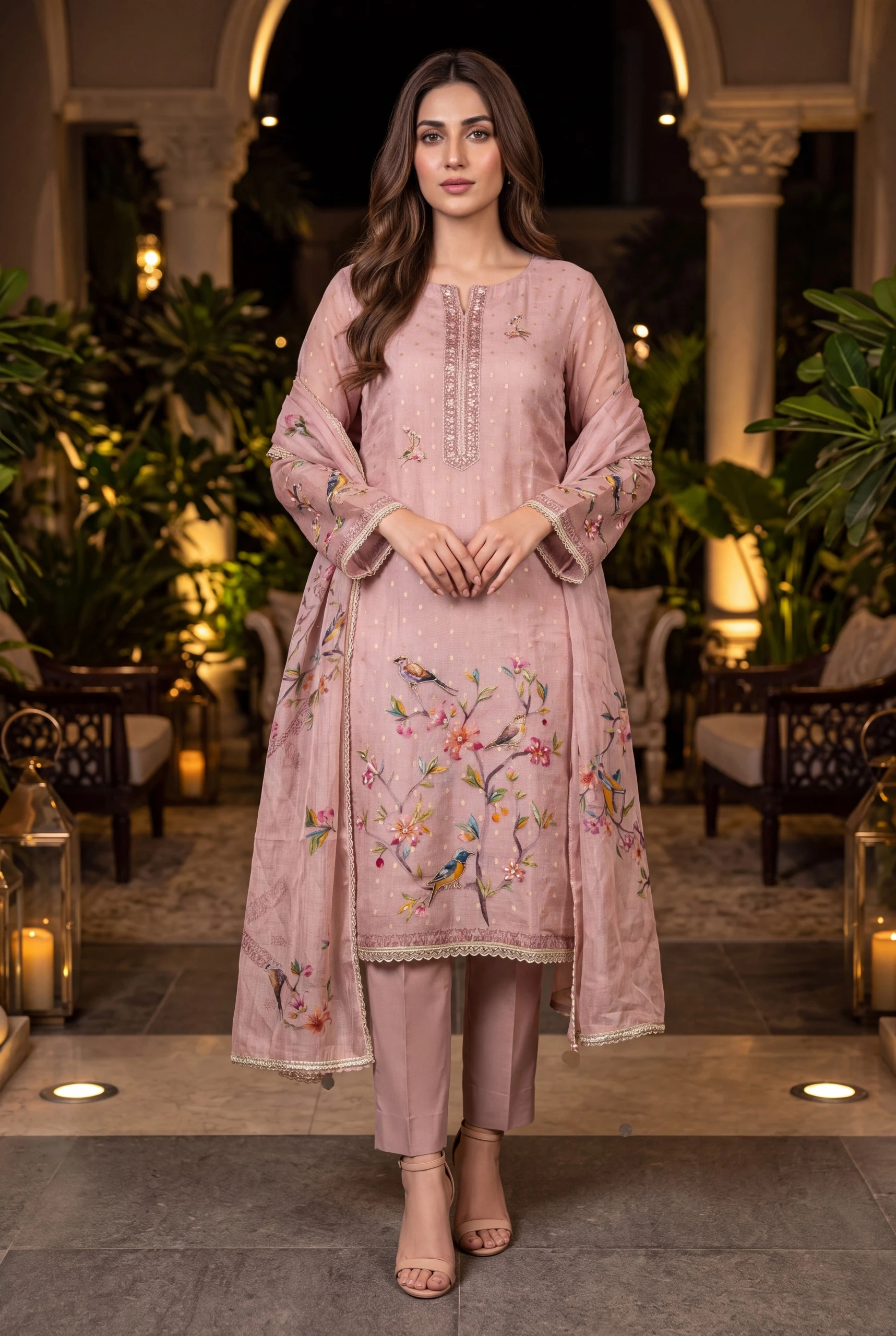 Aurraa Designer Kaveri Pure Cotton Salwar Suit With Digital Handwork