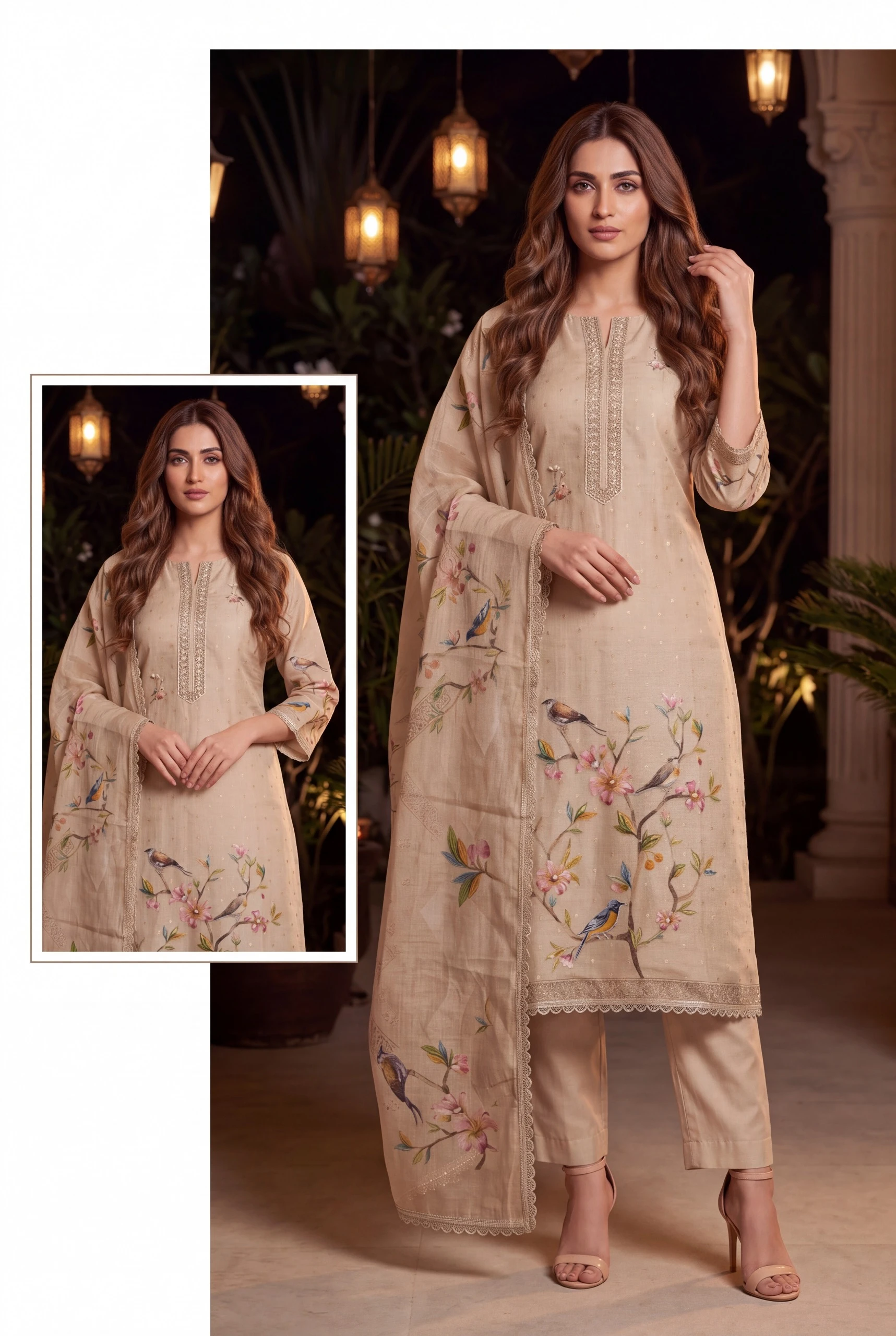 Aurraa Designer Kaveri Pure Cotton Salwar Suit With Digital Handwork 7