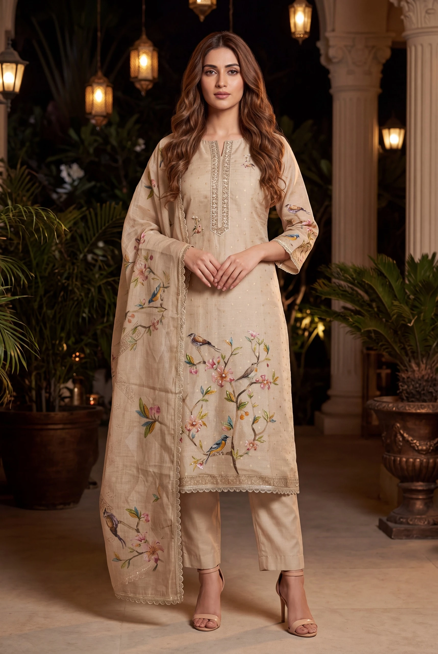 Aurraa Designer Kaveri Pure Cotton Salwar Suit With Digital Handwork 8