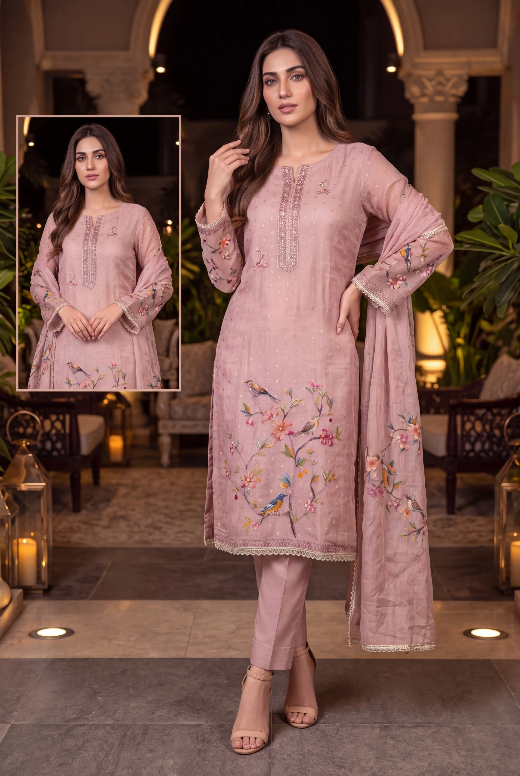 Aurraa Designer Kaveri Pure Cotton Salwar Suit With Digital Handwork 9