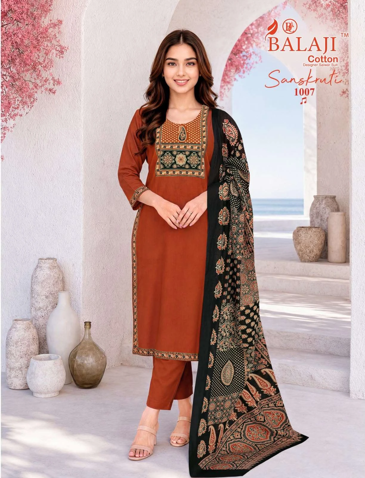 Balaji Cotton Sanskruti Vol 1 Ready Made Collection - Readymade Dress 10