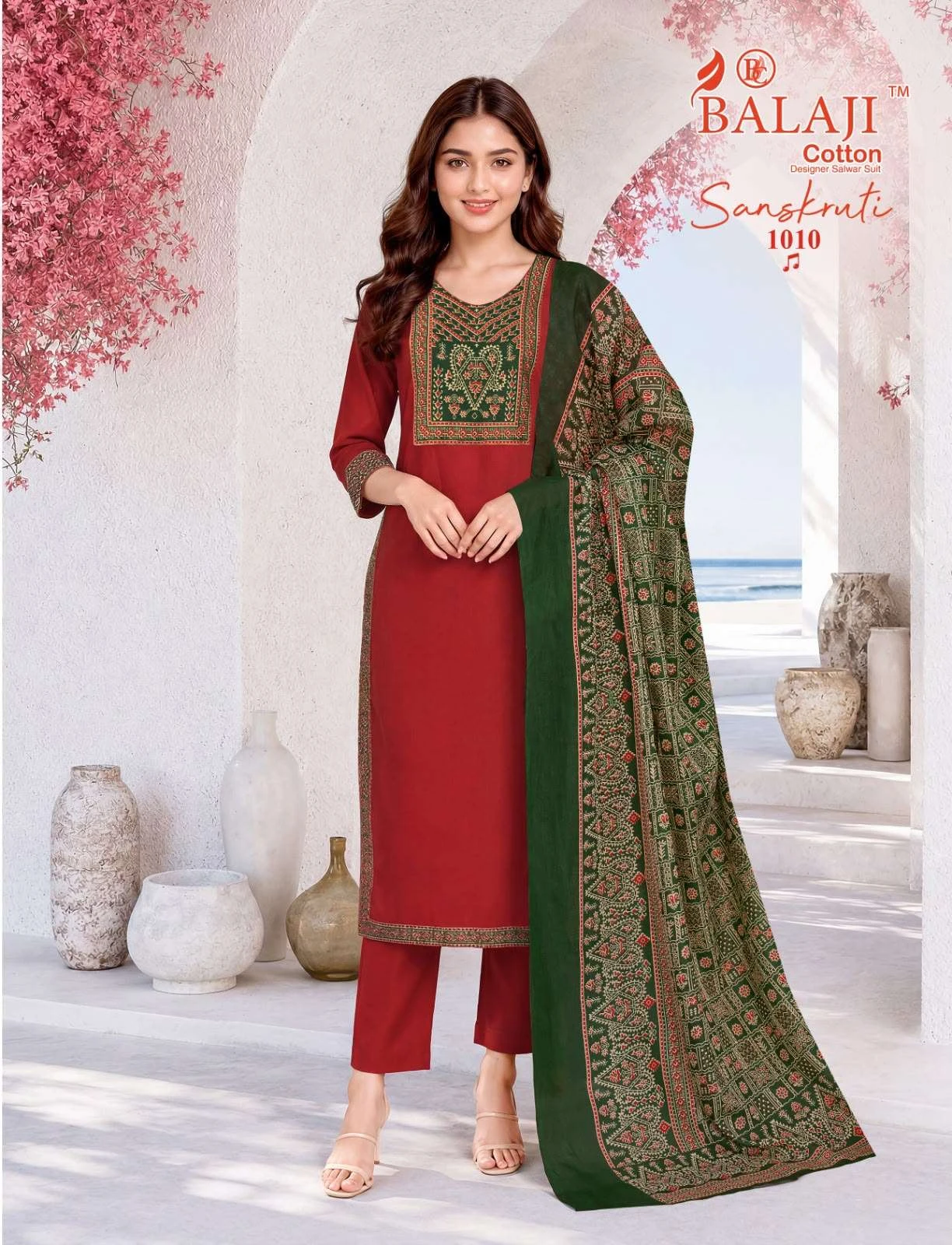 Balaji Cotton Sanskruti Vol 1 Ready Made Collection - Readymade Dress 12