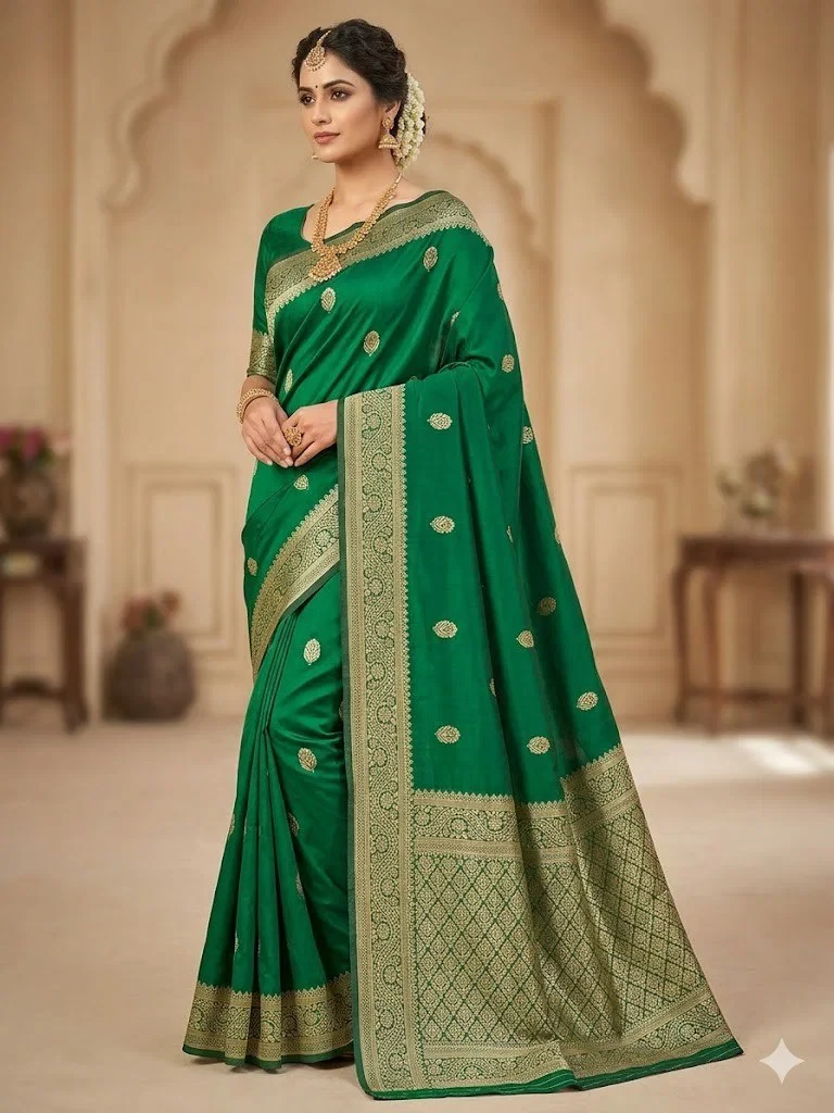 Banarasi 35053 Soft Silk Zari Weaving Saree Collection