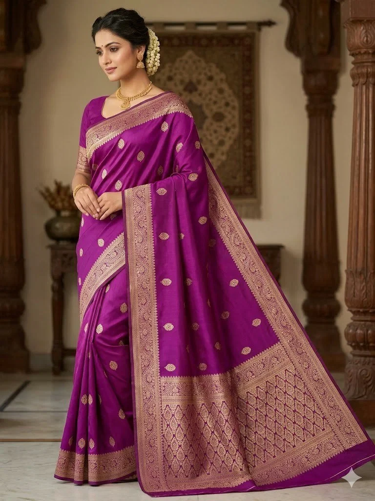 Banarasi 35053 Soft Silk Zari Weaving Saree Collection 3