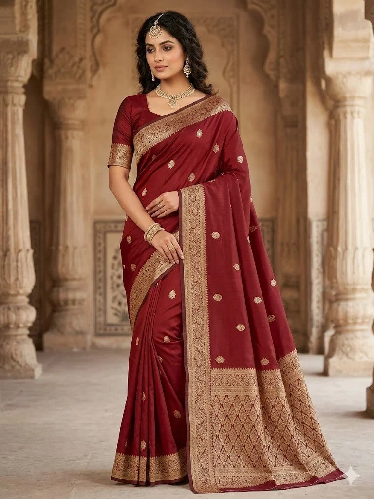 Banarasi 35053 Soft Silk Zari Weaving Saree Collection 5