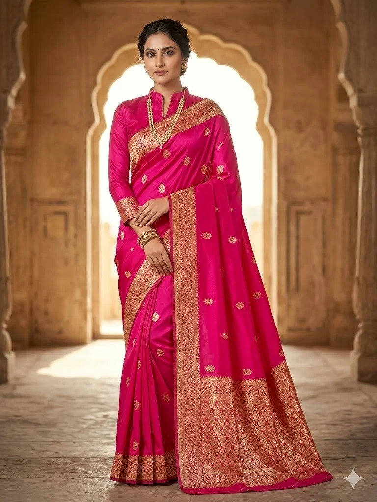 Banarasi 35053 Soft Silk Zari Weaving Saree Collection 6