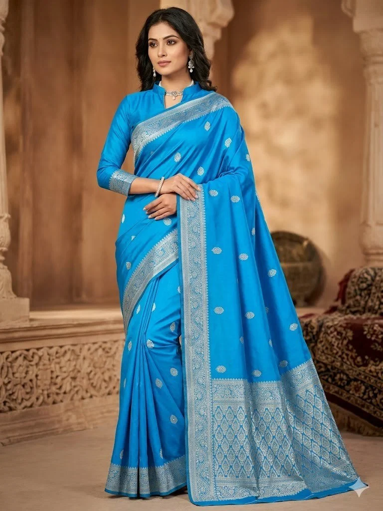 Banarasi 35053 Soft Silk Zari Weaving Saree Collection 7