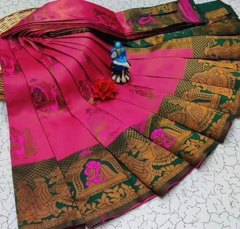 Banarasi 45270 Soft Silk Jacquard Worked Saree Collection 2