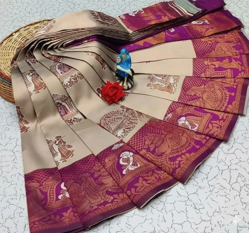 Banarasi 45270 Soft Silk Jacquard Worked Saree Collection 3