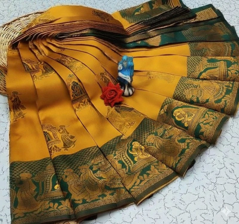 Banarasi 45270 Soft Silk Jacquard Worked Saree Collection 8