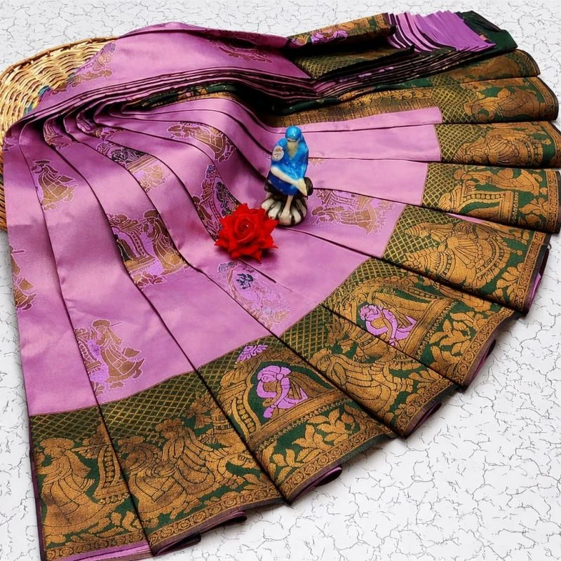 Banarasi 45270 Soft Silk Jacquard Worked Saree Collection 9