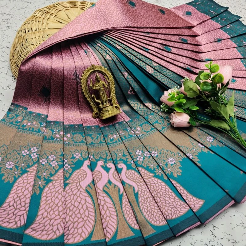 Banarasi 45271 Soft Silk Jacquard Worked Saree Collection 14