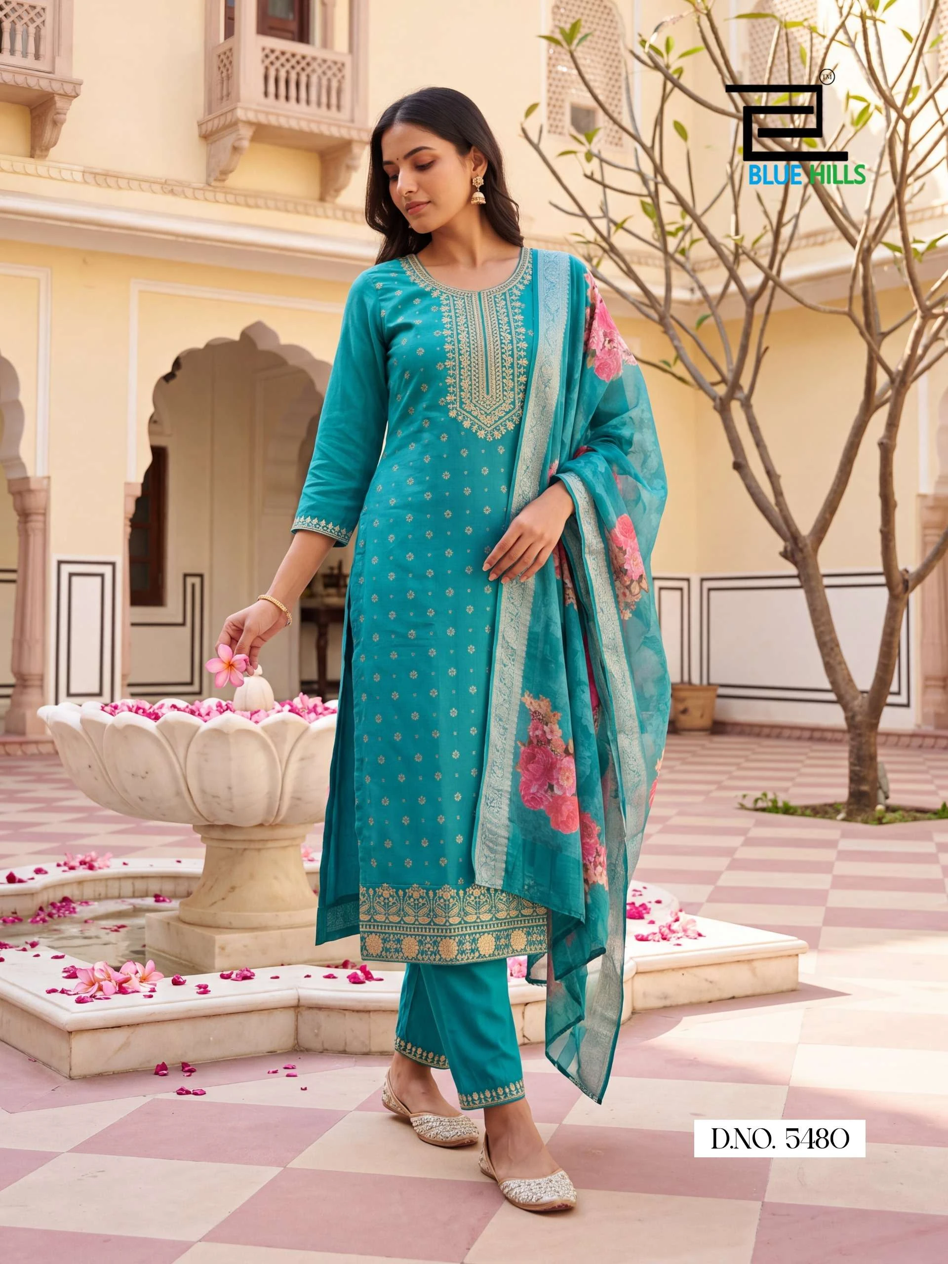 Blue Hills Cherry - Readymade Dress 3