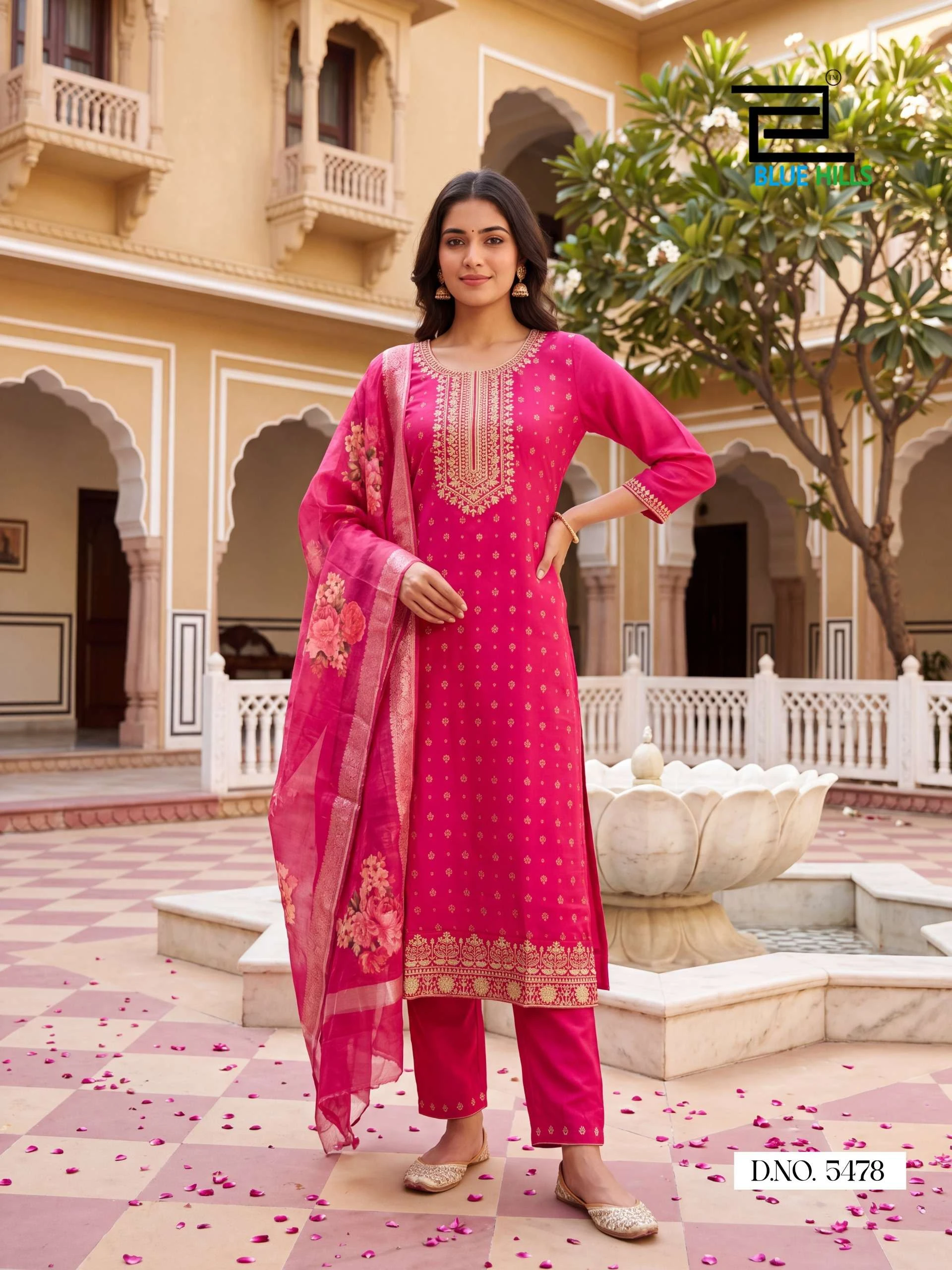 Blue Hills Cherry - Readymade Dress 4