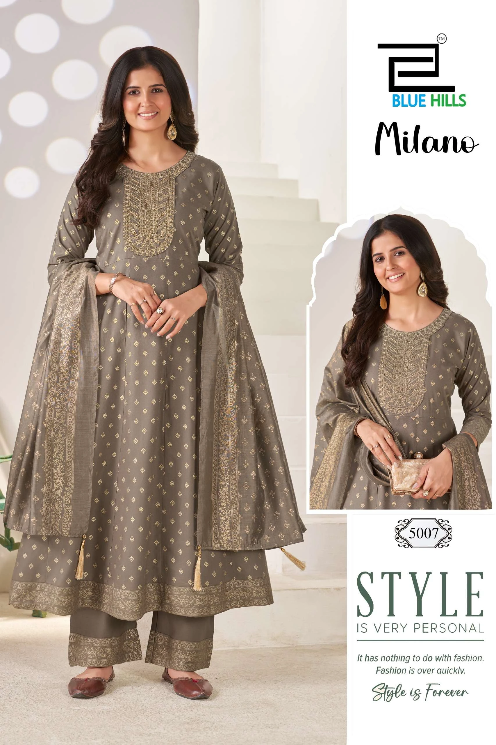 Blue Hills Milano Pus Size A Line Suits  With Dori And Sequence Work 6