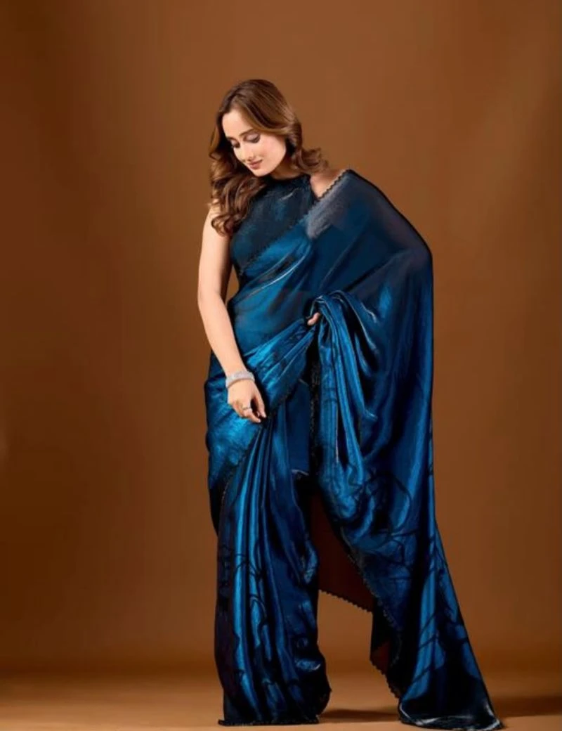 Bt 1314 Soft Space Silk Floral Print Saree Collection 6