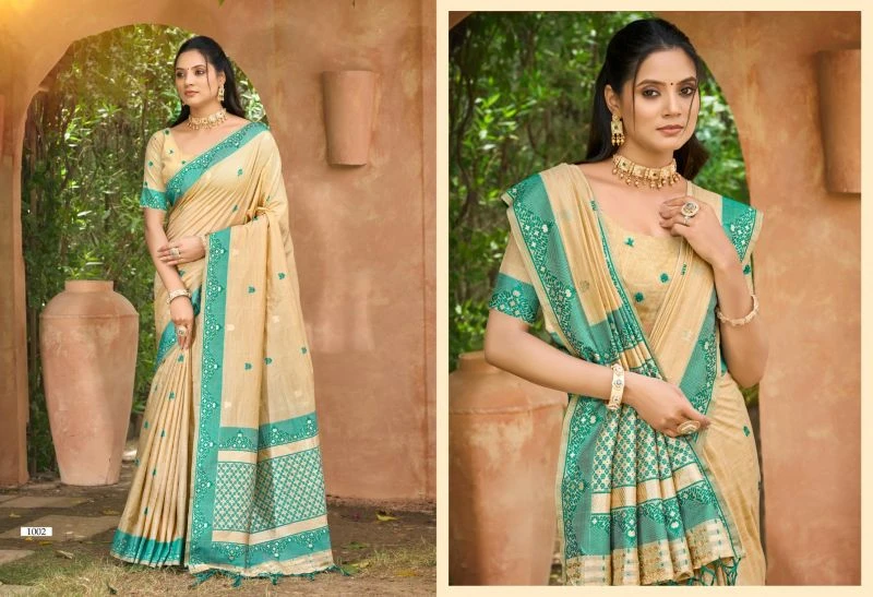 Bunawat Amolika Silk Assam Silk Sangam Prints Woven Work Saree 2