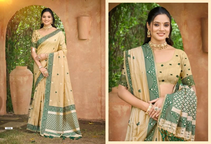 Bunawat Amolika Silk Assam Silk Sangam Prints Woven Work Saree 3