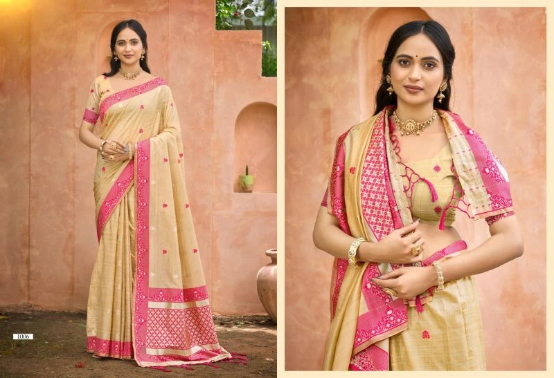 Bunawat Amolika Silk Assam Silk Sangam Prints Woven Work Saree 4