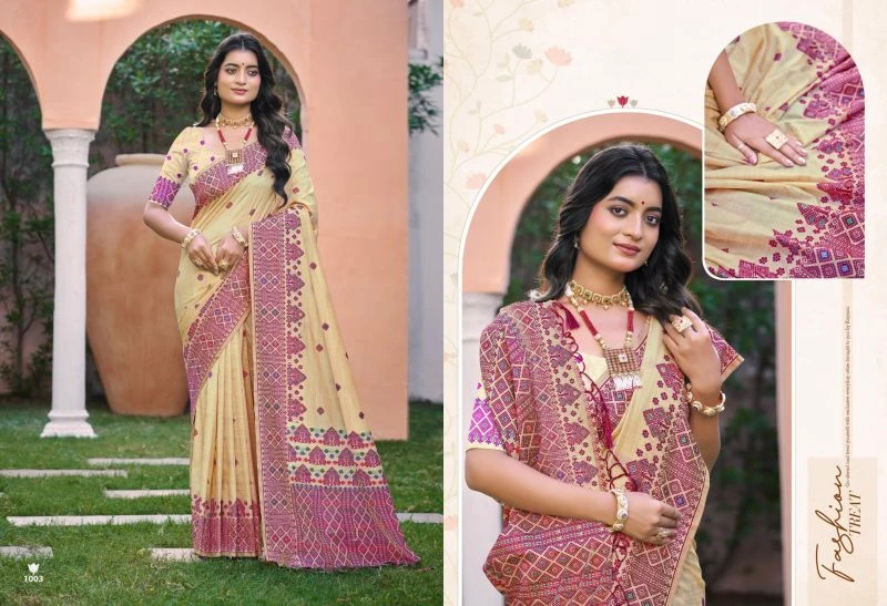 Bunawat Anubhavika Assam Silk Sangam Printed Saree Collection 5