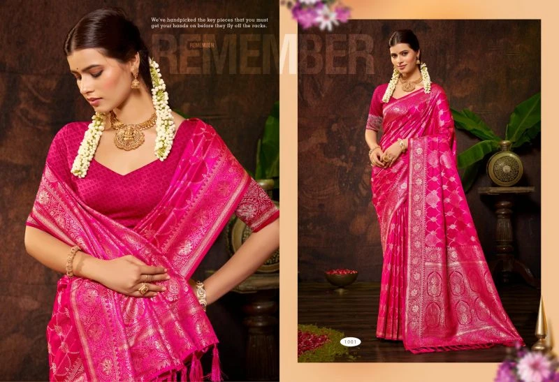 Bunawat Chetnya Satin Silk Sangam Prints Saree Collection 2