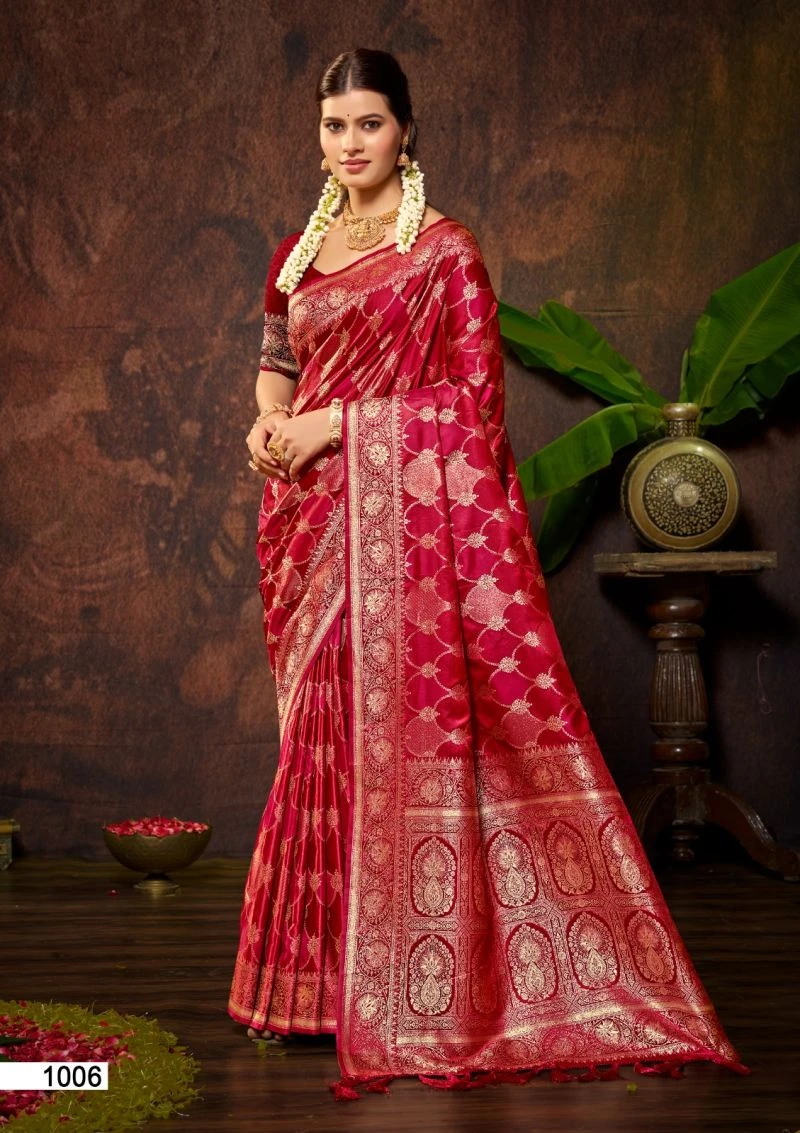 Bunawat Chetnya Satin Silk Sangam Prints Saree Collection 3